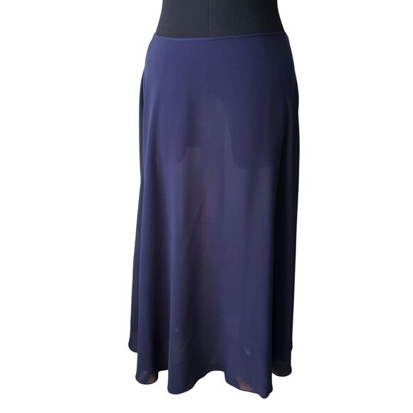 Christian Dior Silk Navy Blue Red Mini Heart Print Midi Skirt Pop Heart AW 2021 - Picture 6 of 16